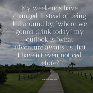 inspirational sober quote with nature